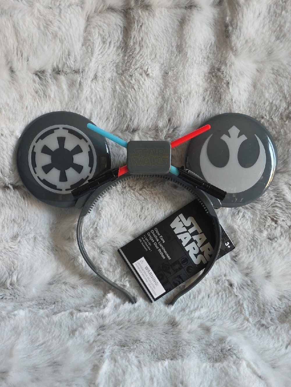 Star Wars Grey & Black Rebel vs Empire Light Saber Ear Headband